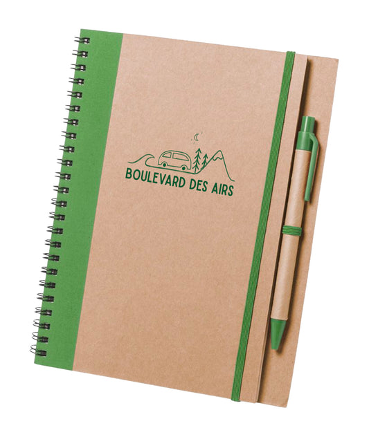 Carnet & stylo recyclés